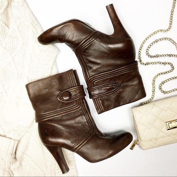 Frye Shoes - Frye Ava Fold Over Ankle Heeled Boots